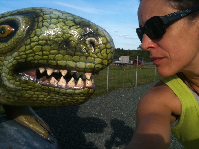 When in doubt be silly with a dinosaur... I think.